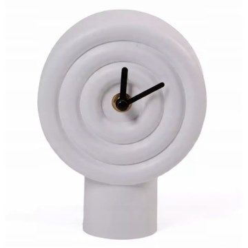 Keramik-Tischuhr 16 cm 1xAA weiß