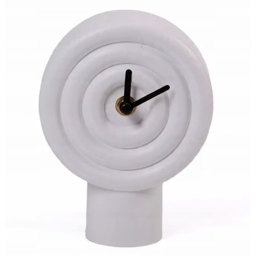 Keramik-Tischuhr 16 cm 1xAA weiß