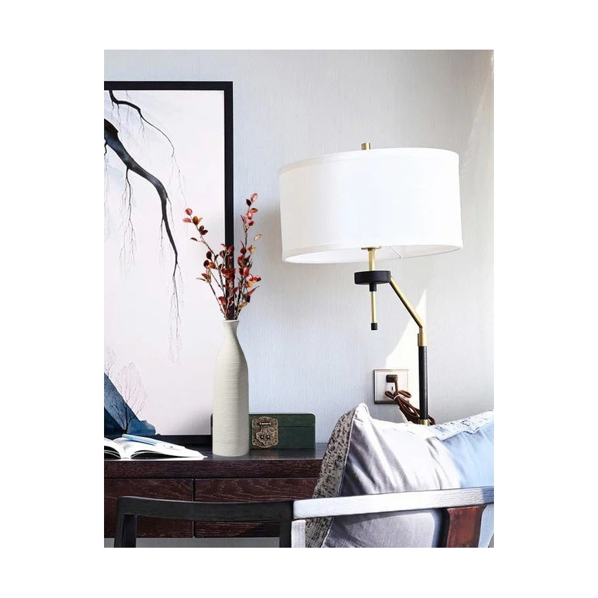 Keramikvase 46 cm, weiß