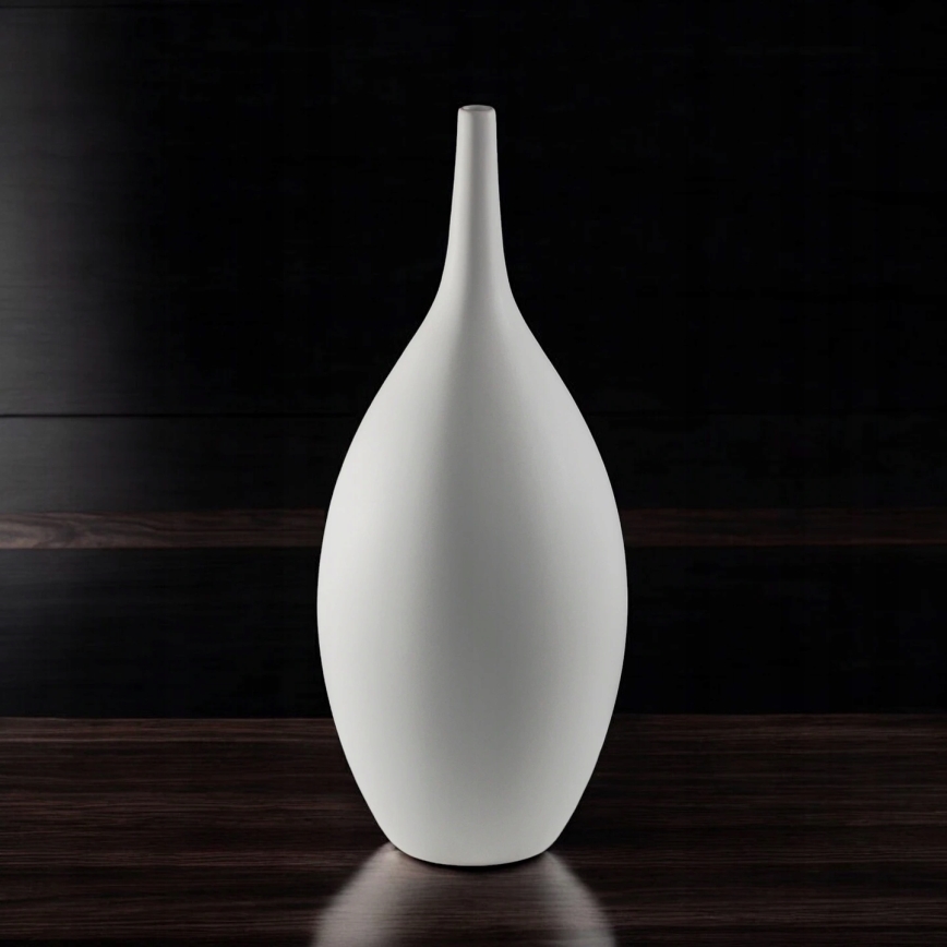Keramikvase, 47 cm, weiß