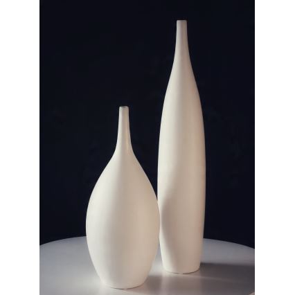 Keramikvase, 47 cm, weiß