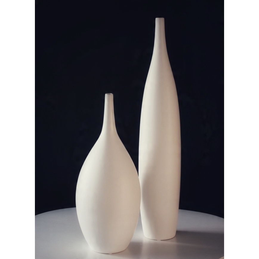 Keramikvase, 47 cm, weiß