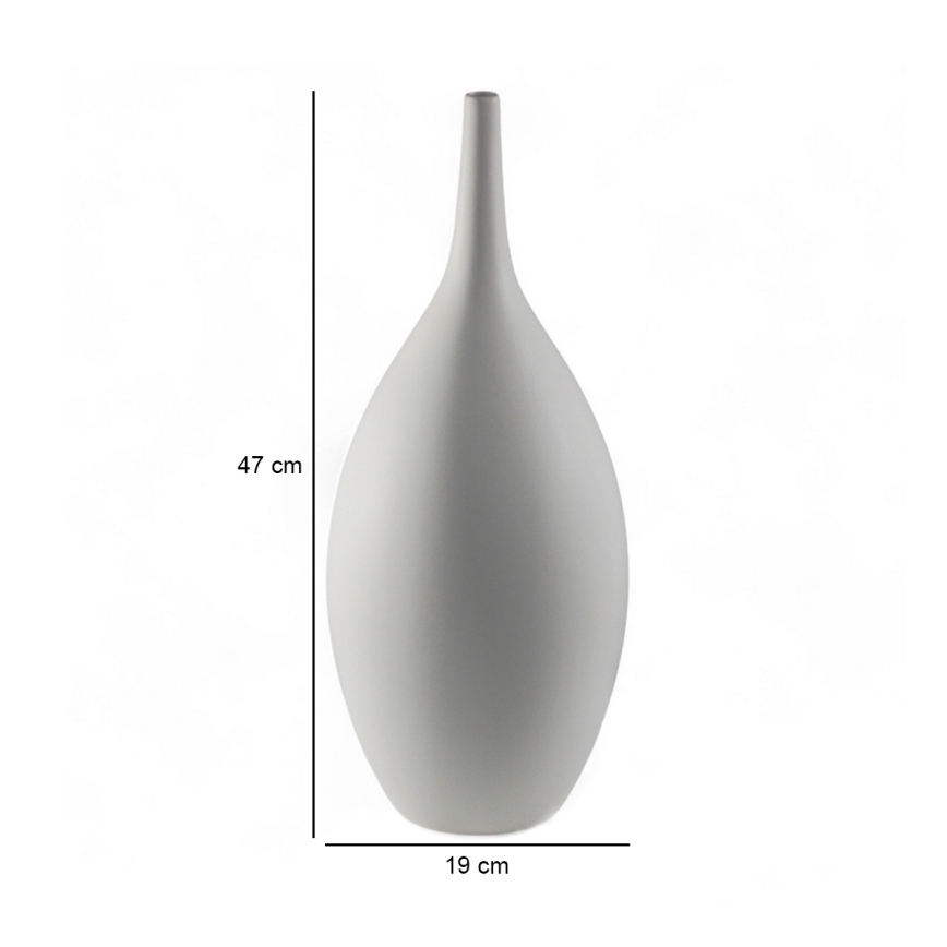 Keramikvase, 47 cm, weiß