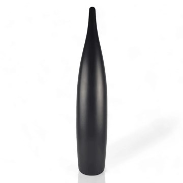 Keramikvase 70 cm, matt schwarz