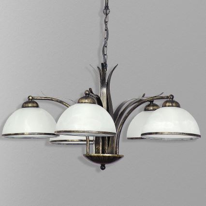 Kette-Kronleuchter KORFU 5xE27/60W/230V