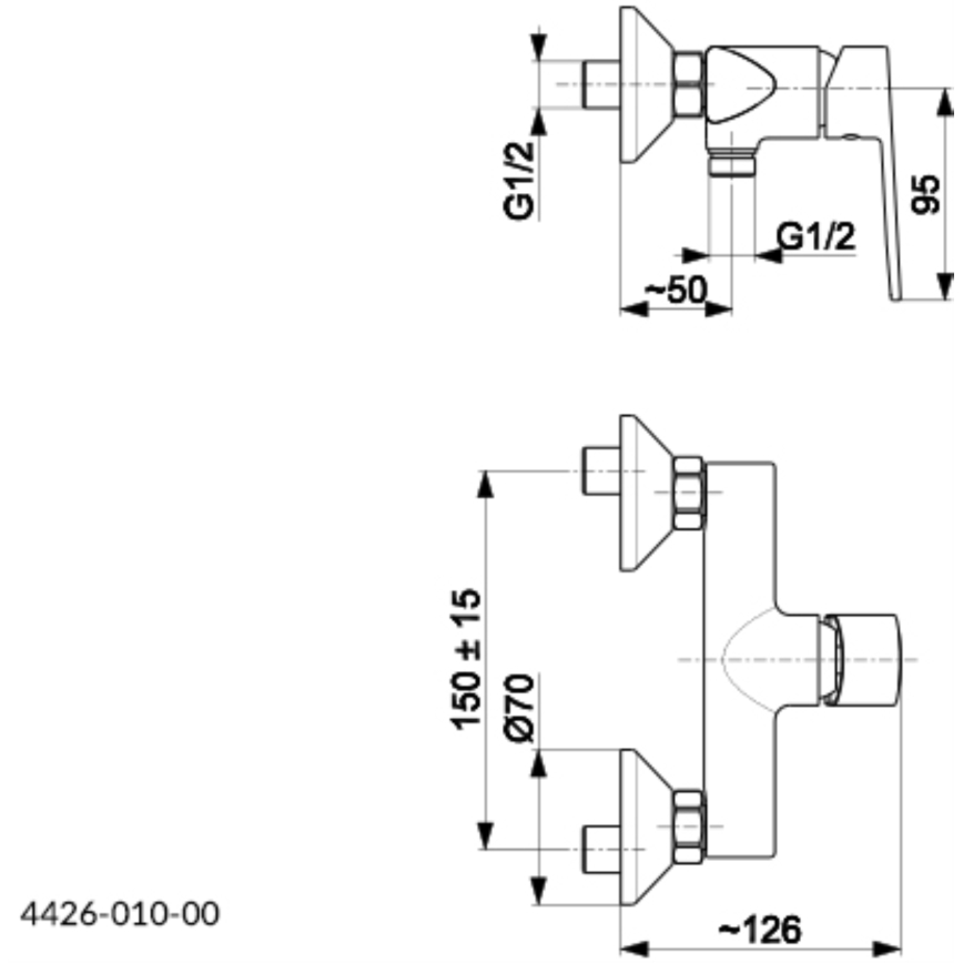 KFA Armatura 4426-010-00 - Rubinetto doccia AGAT cromo lucido
