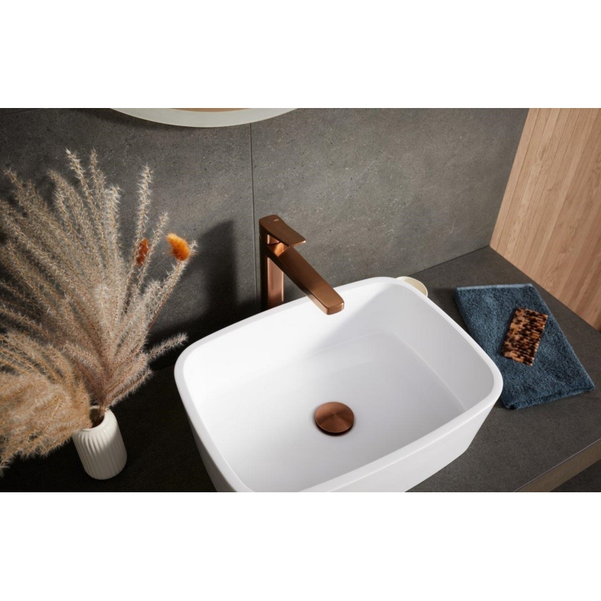 KFA Armatura 4522-712-34 - Miscelatore per lavabo MALAGA con piletta, 30,3 cm, oro rosa