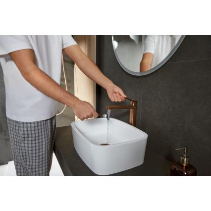 KFA Armatura 4522-712-34 - Miscelatore per lavabo MALAGA con piletta, 30,3 cm, oro rosa