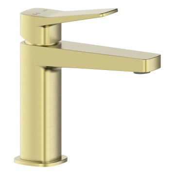 KFA Armatura 4522-815-31 - Miscelatore per lavabo con piletta di scarico MALAGA 15,9 cm oro spazzolato