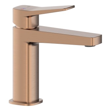 KFA Armatura 4522-815-34 - miscelatore per lavabo + piletta di scarico MALAGA 15,9 cm oro rosa