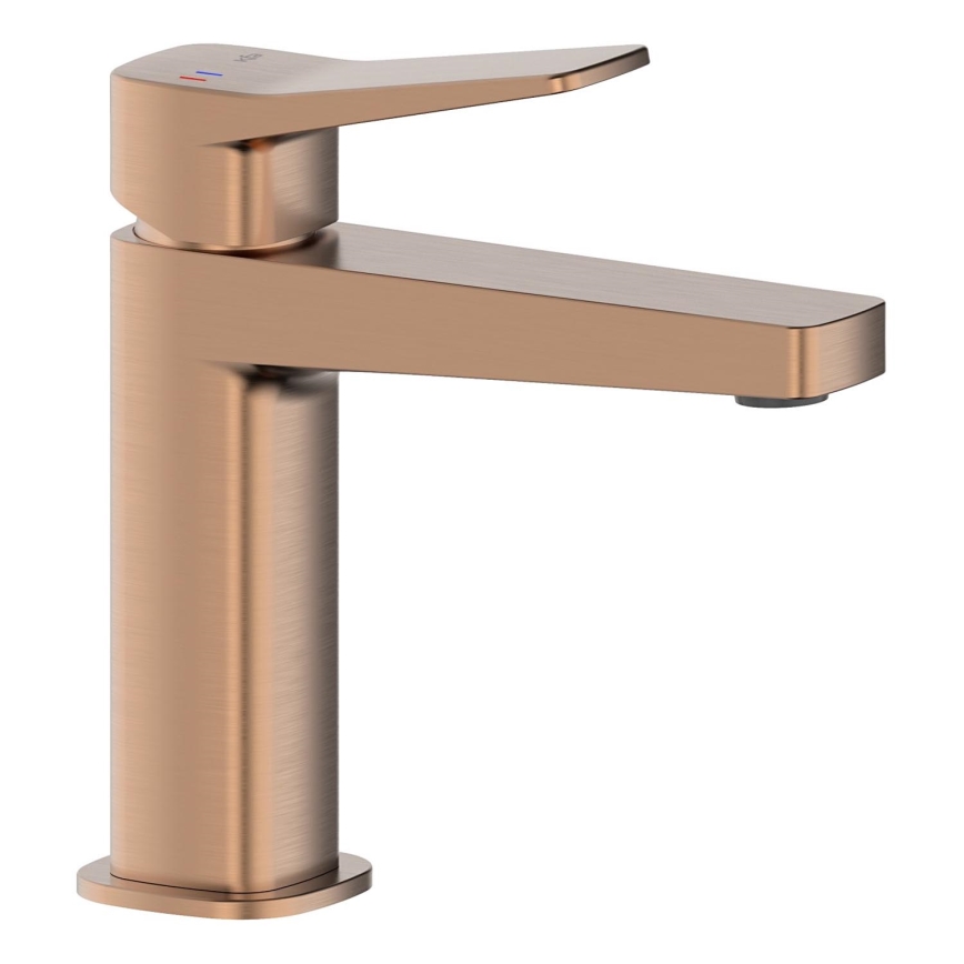 KFA Armatura 4522-815-34 - Waschtischarmatur + Ablaufgarnitur MALAGA 15,9 cm Roségold