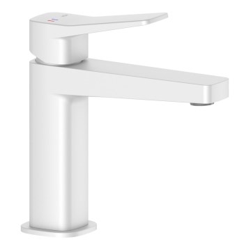 KFA Armatura 4522-815-44 - Waschtischarmatur + Ablaufgarnitur MALAGA 15,9 cm weiß