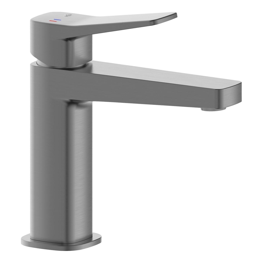 KFA Armatura 4522-815-61 - Waschtischarmatur mit Ablaufgarnitur MALAGA 15,9 cm, metallgrau