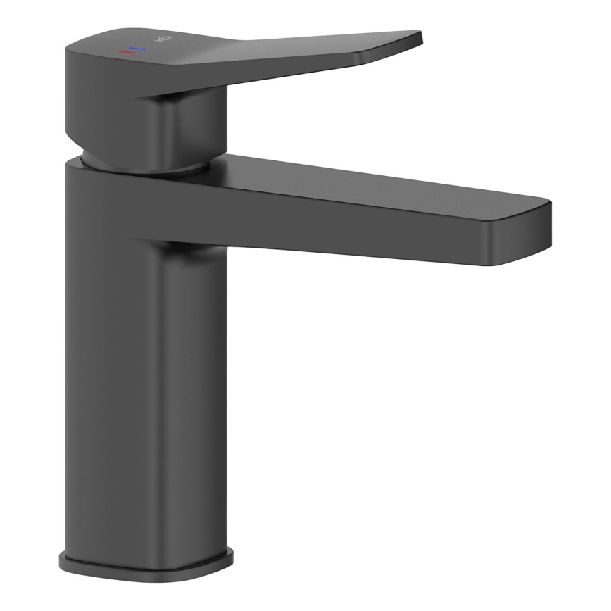 KFA Armatura 4522-825-81 - Miscelatore per lavabo + scarico MALAGA 17 cm nero