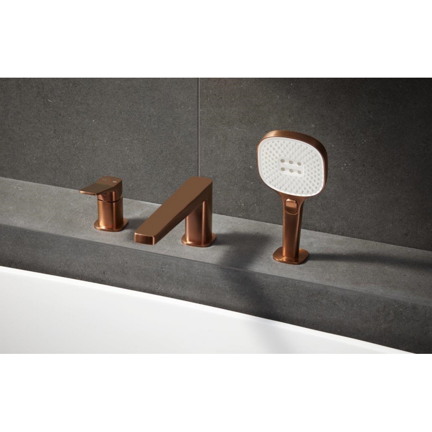 KFA Armatura 4525-210-34 - 3-Loch-Wannenarmatur MALAGA Roségold