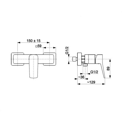 KFA Armatura 4526-010-81 - Miscelatore doccia MALAGA nero