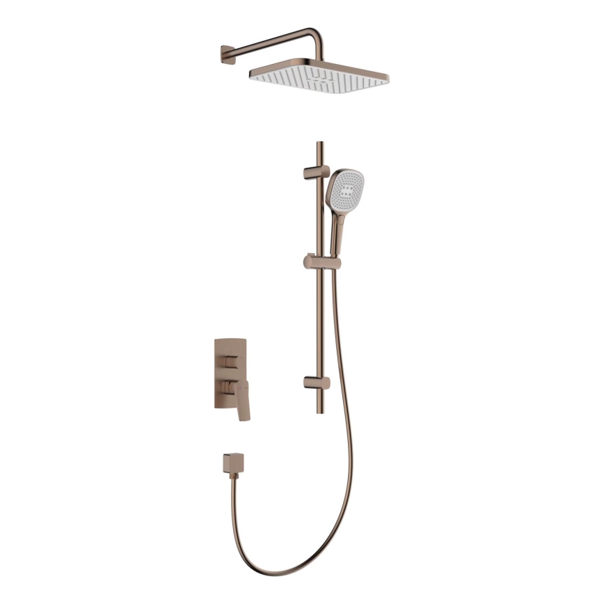 KFA Armatura 4529-301-34 - Set doccia con miscelatore da incasso MALAGA in oro rosa