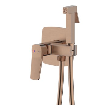 KFA Armatura 4529-512-34 - Mitigeur de bidet avec douchette pour installation encastrée MALAGA or rose