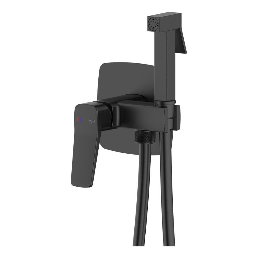 KFA Armatura 4529-512-81 - Mitigeur pour bidet encastrable avec douchette MALAGA noir
