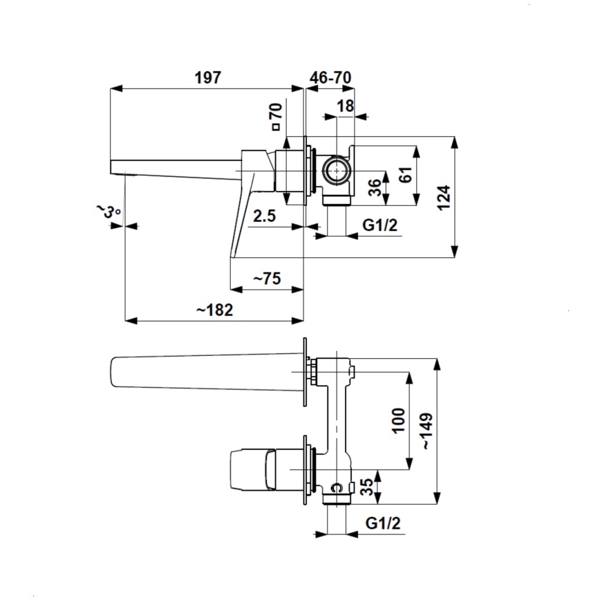 KFA Armatura 4529-810-44 - Unterputz-Waschtischarmatur MALAGA, weiß