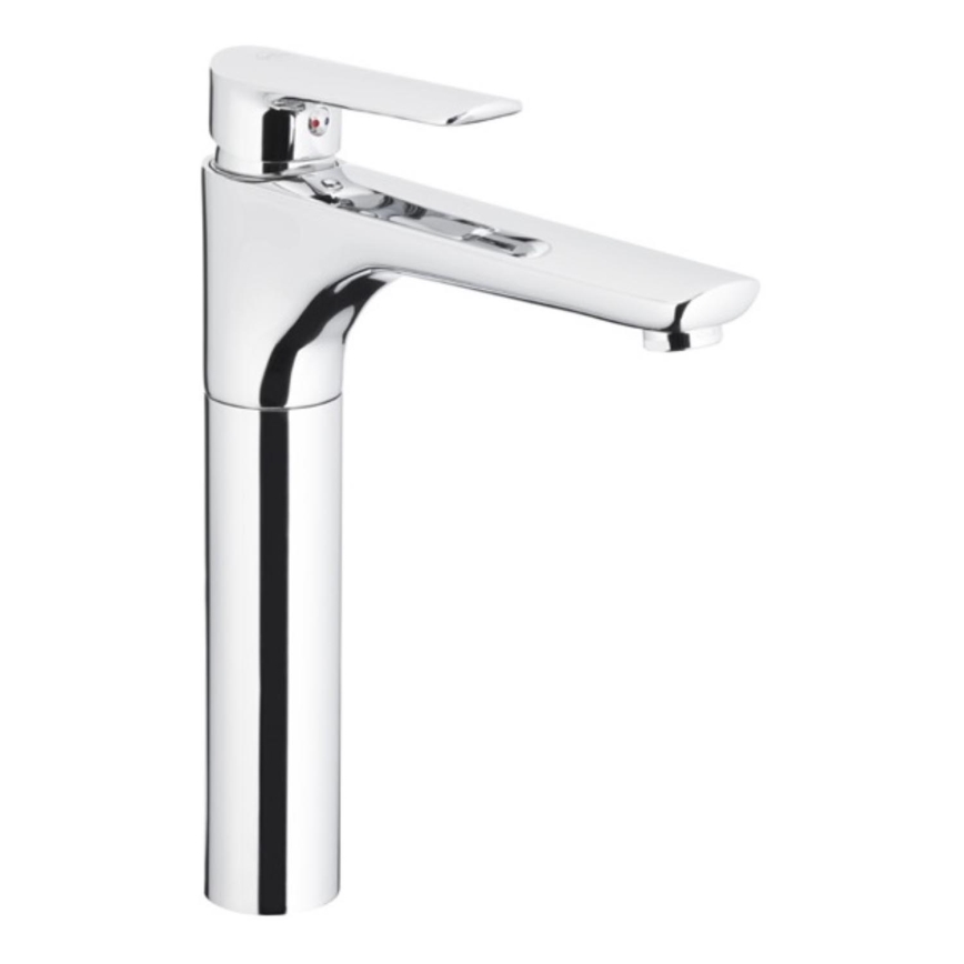 KFA Armatura 5022-712-00 - Robinet de lavabo + bonde avec trop-plein TANZANIT 28,4 cm chrome brillant