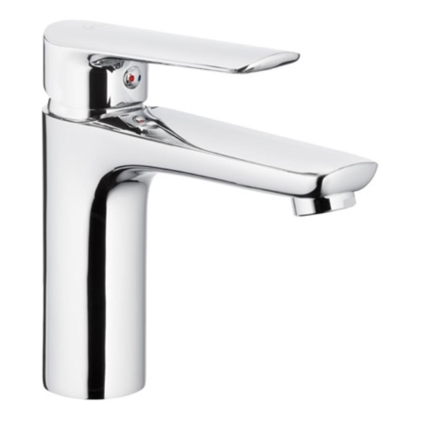 KFA Armatura 5022-815-00 - Robinet de lavabo + bonde avec trop-plein TANZANIT 15,4 cm chrome brillant