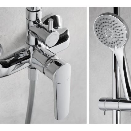 KFA Armatura 5026-910-00 - Set doccia con rubinetto TANZANIT cromo lucido