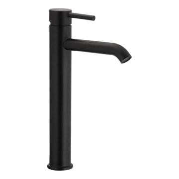 KFA Armatura 5032-612-81 - Robinet de lavabo + déchets avec trop-plein MOZA 33 cm mat noir