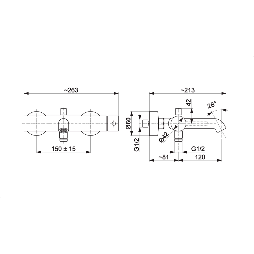 KFA Armatura 5034-020-31 - Badewannenarmatur MOZA geschliffen golden