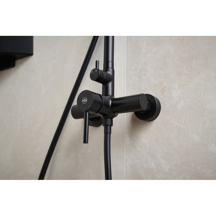 KFA Armatura 5036-910-81 - Colonne de douche avec robinet MOZA laiton/mat noir