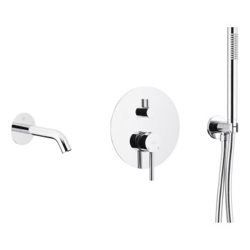 KFA Armatura 5039-401-00 - Set da bagno con rubinetto a scomparsa MOZA cromo lucido