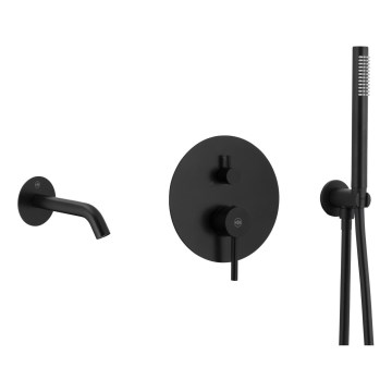 KFA Armatura 5039-401-81 - Set da bagno con rubinetto a scomparsa MOZA opaco nero