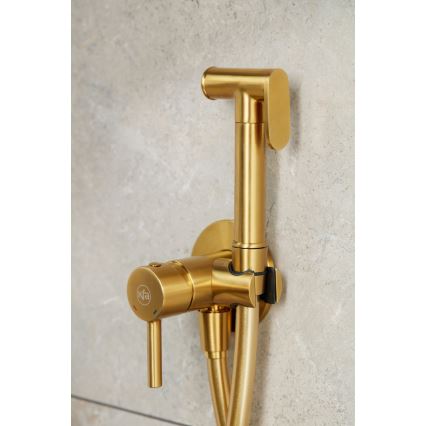 KFA Armatura 5039-512-31 - Bidetarmatur mit Brause für Unterputzmontage MOZA geschliffen golden