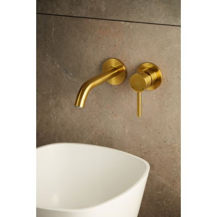 KFA Armatura 5039-810-31 - Robinet de lavabo pour installation encastrée MOZA poli doré