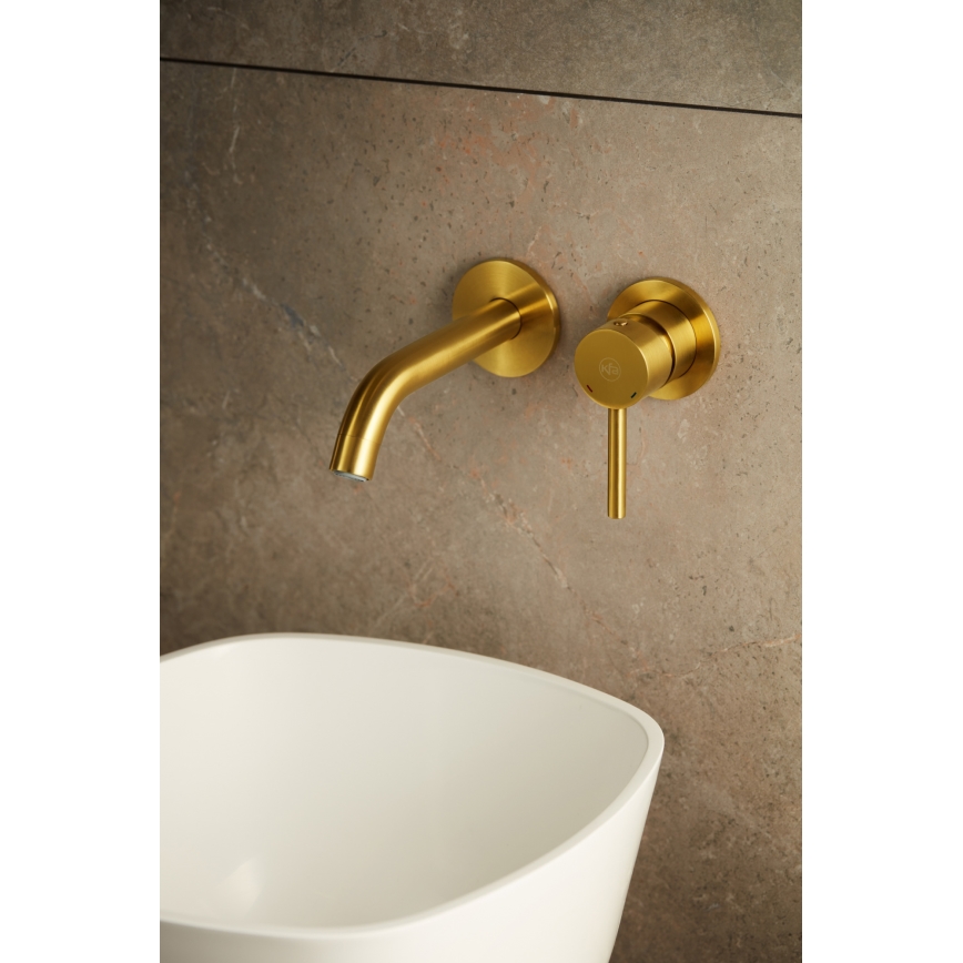 KFA Armatura 5039-810-31 - Robinet de lavabo pour installation encastrée MOZA poli doré