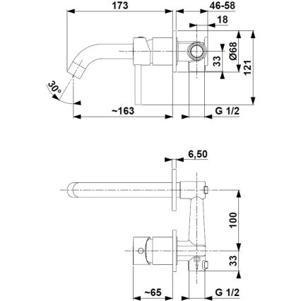 KFA Armatura 5039-810-31 - Rubinetto per lavabo da incasso MOZA molato oro