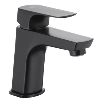 KFA Armatura 5532-815-81 - Robinet de lavabo + déchets avec trop-plein MOKAIT 13,9 cm laiton/mat noir