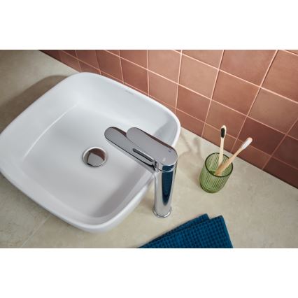 KFA Armatura 5552-712-00 - Robinet de lavabo + déchets avec trop-plein OTAVA 30,2 cm chrome brillant