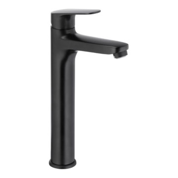 KFA Armatura 5552-712-81 - Robinet de lavabo + déchets avec trop-plein OTAVA 30,2 cm mat noir