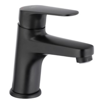 KFA Armatura 5552-815-81 - Rubinetto del lavandino + rifiuti con scarico OTAVA 15 cm opaco nero