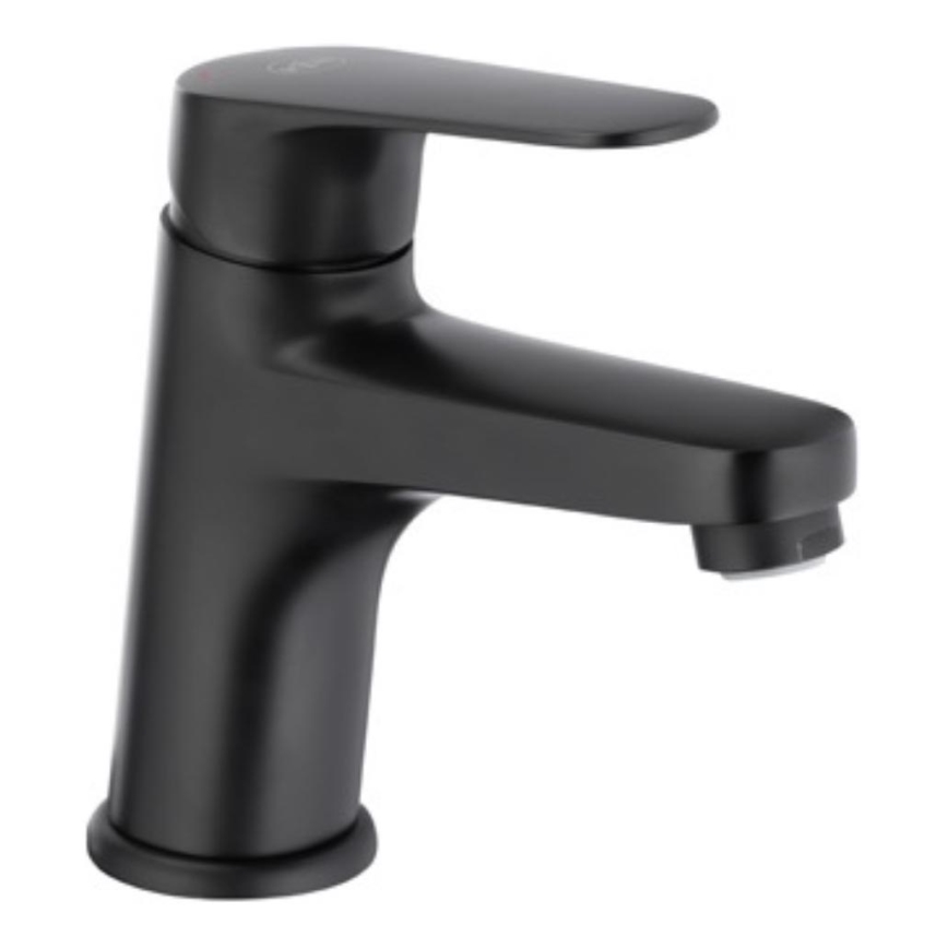 KFA Armatura 5552-815-81 - Rubinetto del lavandino + rifiuti con scarico OTAVA 15 cm opaco nero