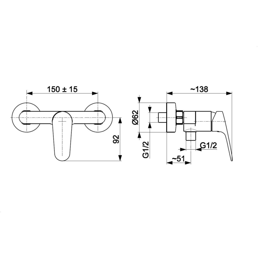 KFA Armatura 5556-010-00 - Rubinetto doccia OTAVA cromo lucido
