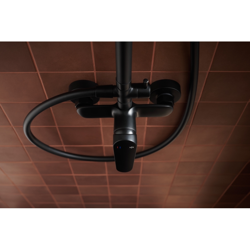 KFA Armatura 5556-910-81 - Set doccia con rubinetto OTAVA ottone/opaco nero