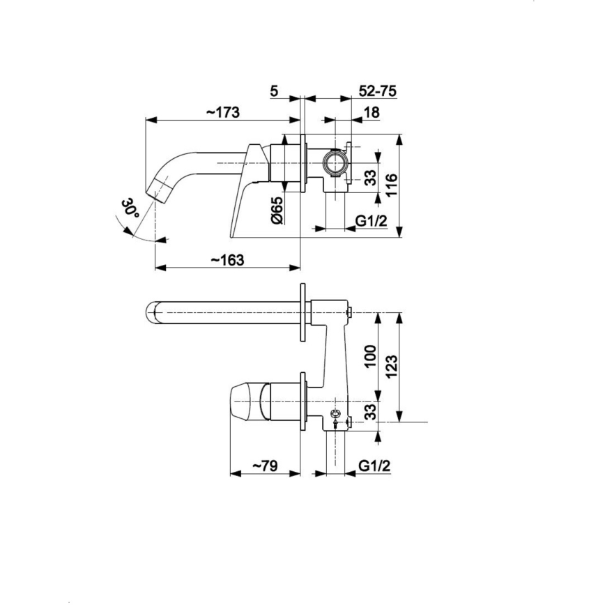 KFA Armatura 5559-810-00 - Rubinetto per lavabo da incasso OTAVA cromo lucido
