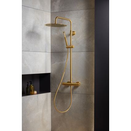 KFA Armatura 5736-920-31 - Colonne de douche avec robinet thermostatique MOZA poli doré