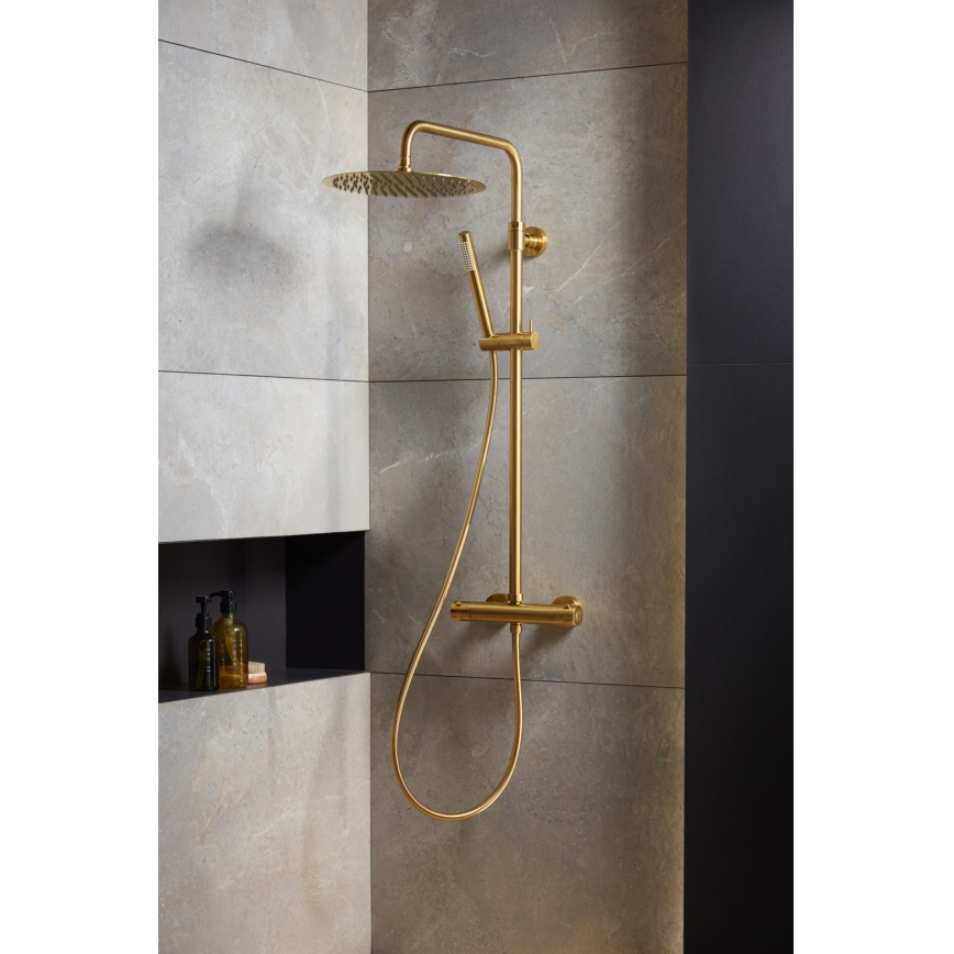 KFA Armatura 5736-920-31 - Colonne de douche avec robinet thermostatique MOZA poli doré