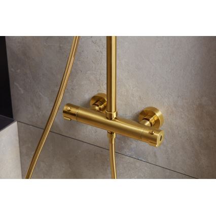 KFA Armatura 5736-920-31 - Colonne de douche avec robinet thermostatique MOZA poli doré