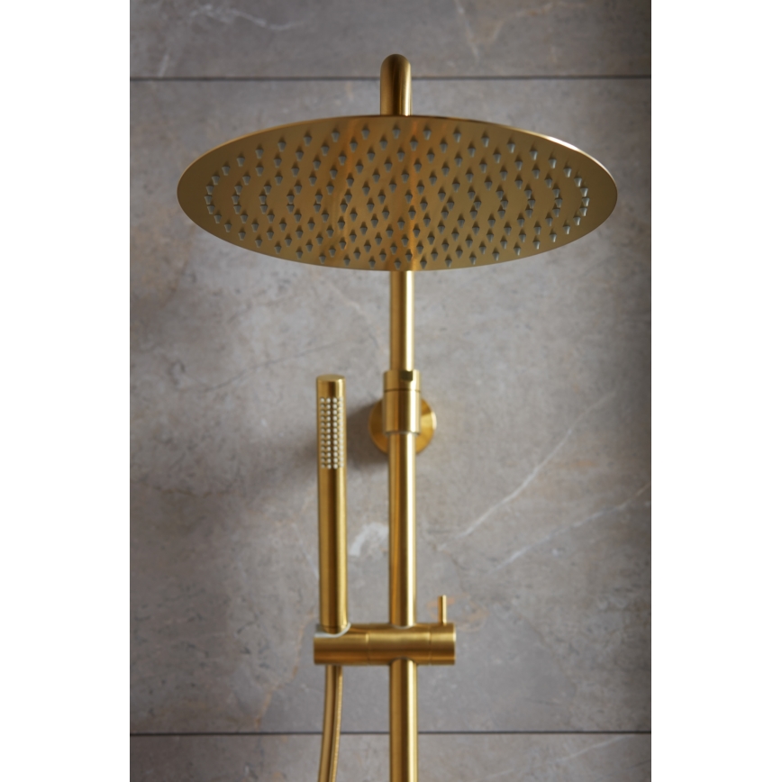 KFA Armatura 5736-920-31 - Colonne de douche avec robinet thermostatique MOZA poli doré