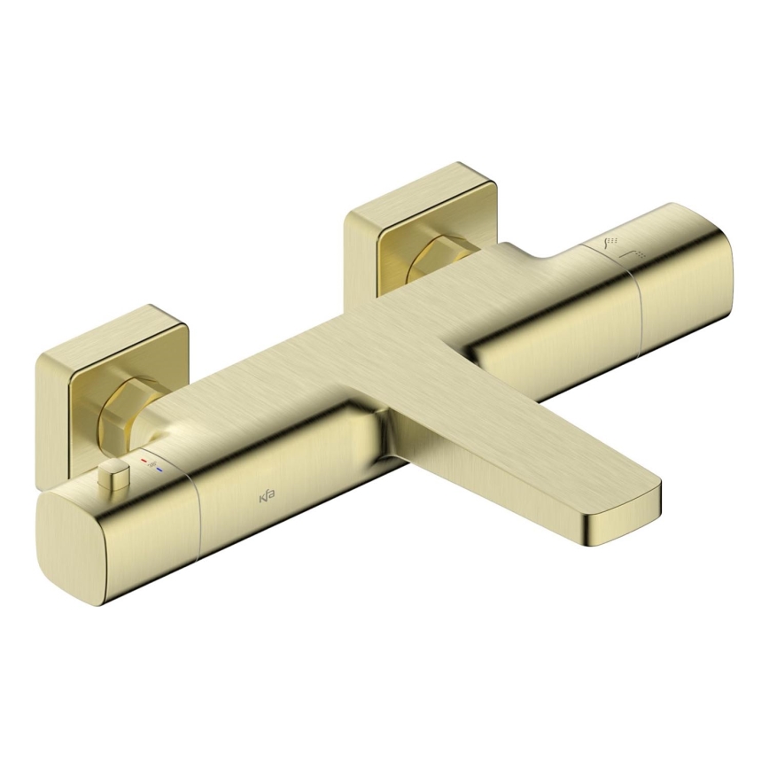 KFA Armatura 5754-010-31 - Mitigeur thermostatique pour baignoire MALAGA, finition dorée brossée