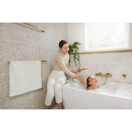 KFA Armatura 5754-010-31 - Mitigeur thermostatique pour baignoire MALAGA, finition dorée brossée